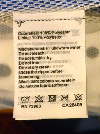 laundry instructions